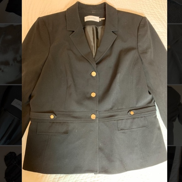 3 Button Blazer w Defined Banded Waist & Belt Tabs - Picture 2 of 7